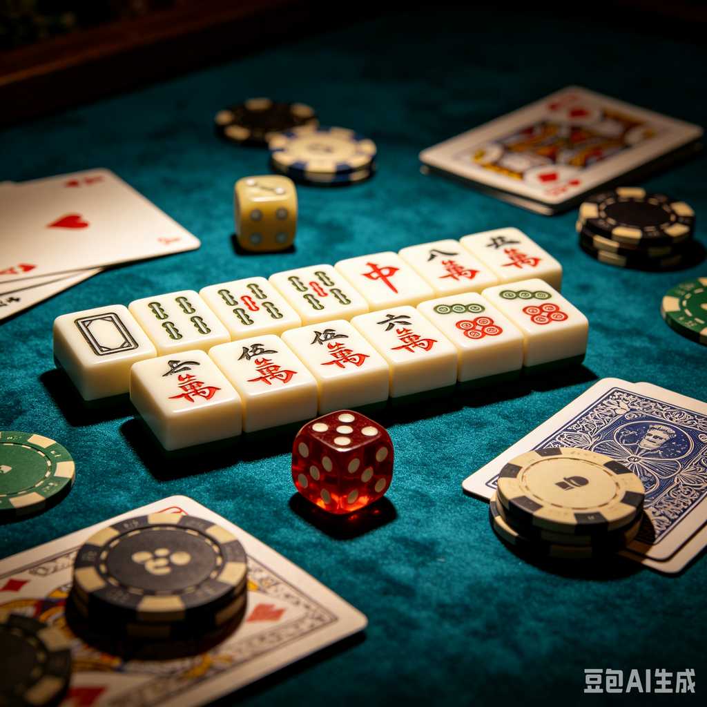 decorative text mahjong set